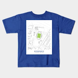 Zawisza Bydgoszcz Stadium Map Design Kids T-Shirt